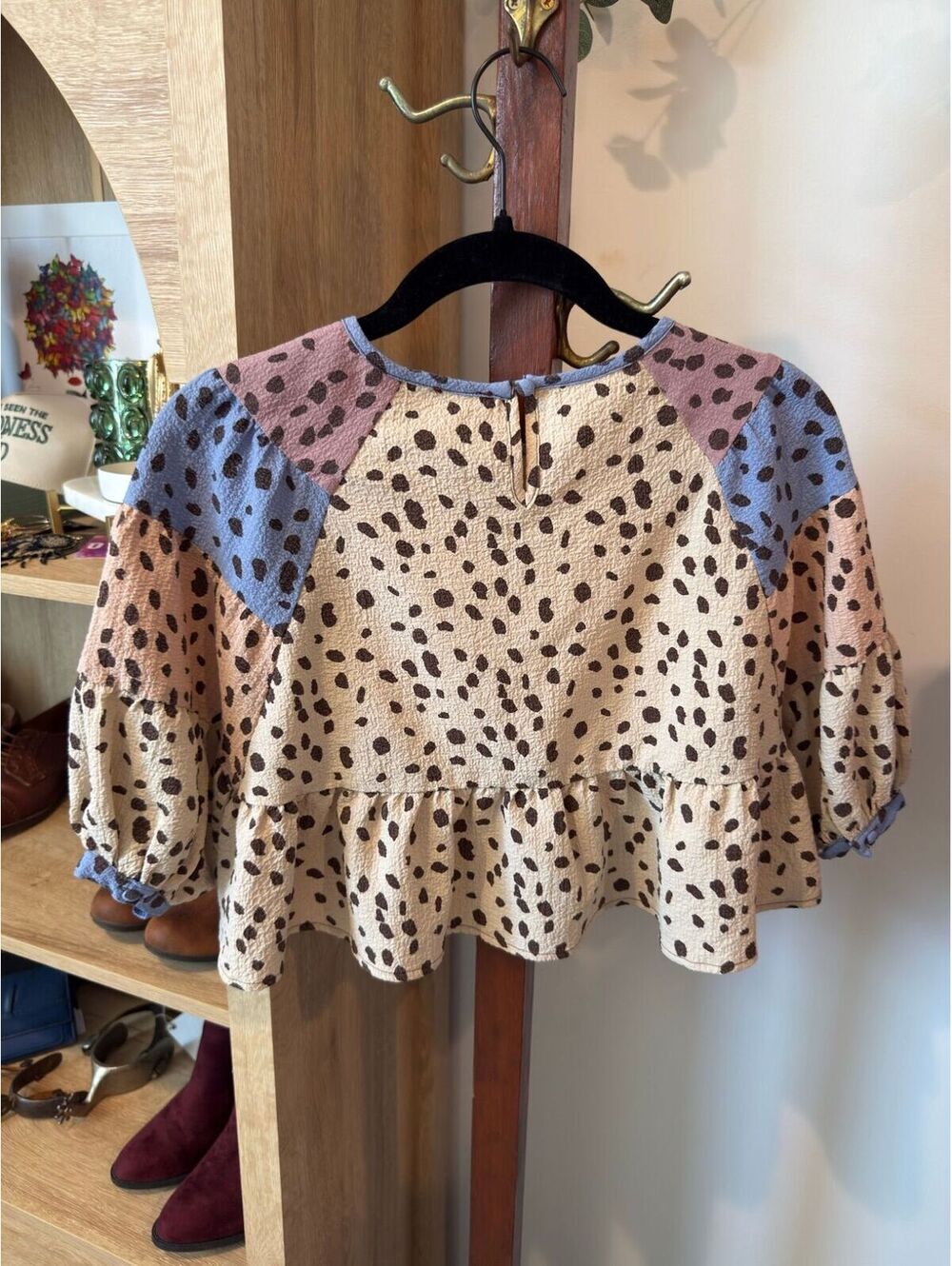Oddy Kids Animal Print Top No Size Tag 18" PTP - Picture 3 of 5